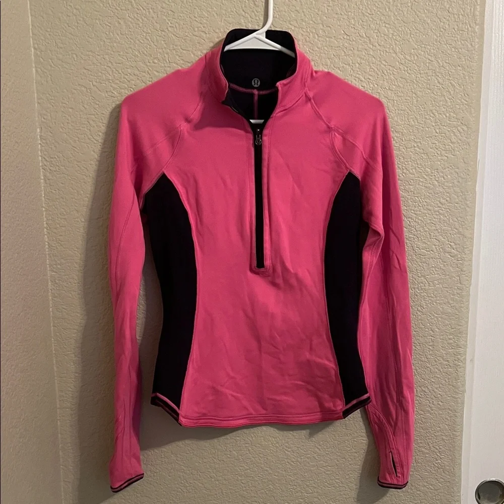 lululemon athletica Pink and Black Sweatshirt